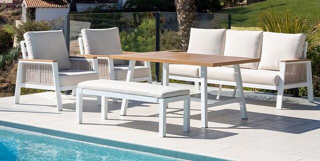 Misisipi Antracite Aluminium Sofa set