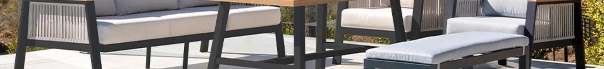 Misisipi Antracite Aluminium Sofa set