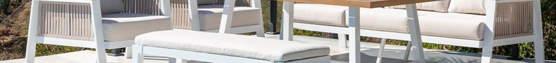 Misisipi White Aluminium Sofa set