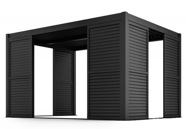 Andina 3 x 4m Bioclimatic Aluminium Pergola Antracite