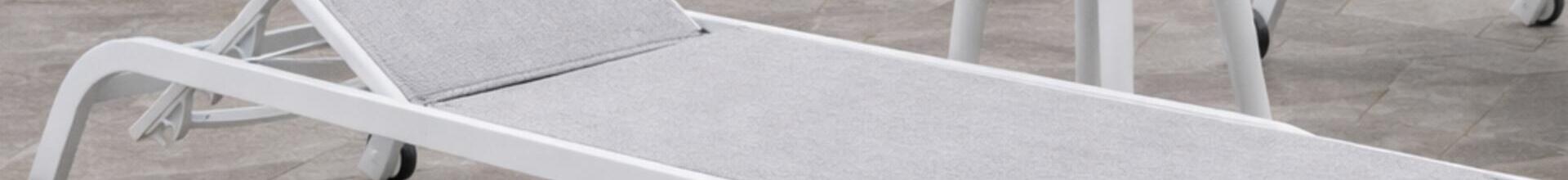 Paros Aluminium Sun Lounger White/Grey