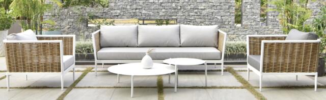 Majestic Coral Aluminium 3 Seater Sofa Set