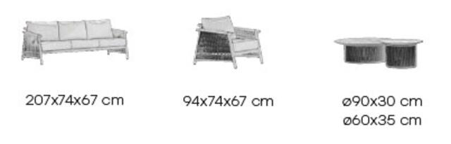 Mitre 3 Seater Aluminium Sofa Set