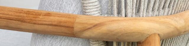 Nido 3 Seater Imitation Wood Aluminium Sofa Set