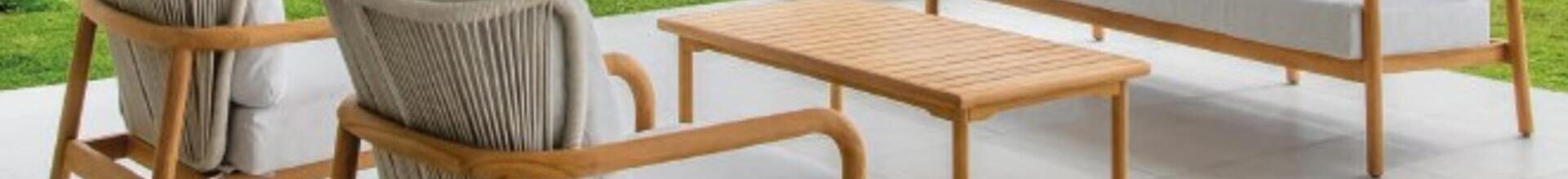 Nido 3 Seater Imitation Wood Aluminium Sofa Set