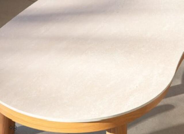 Cuzco 3 Seater Sofa Set Imitation Wood Aluminium 