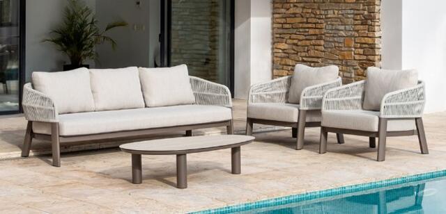 Majestic Caracas 3 Seater Aluminium Sofa Set Majestic Caracas 3 Seater Aluminium Sofa Set