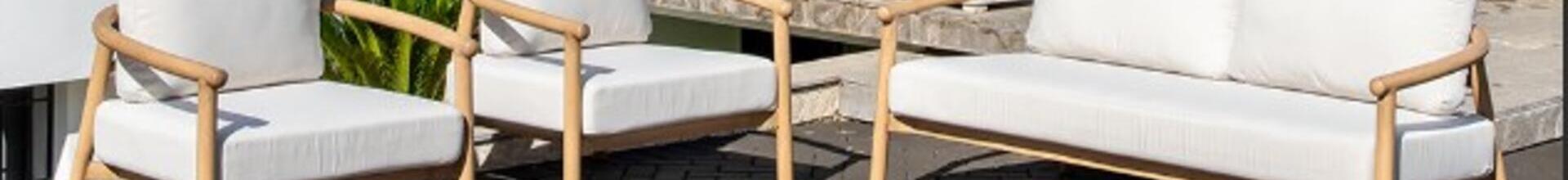 Cebu 2 Seater Imitation Wood Aluminium Sofa Set