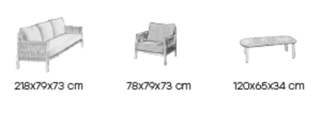 Danubio 3 Seater Aluminium Sofa Set Antracite Danubio 3 Seater Aluminium Sofa Set Antracite