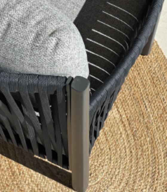 Danubio 3 Seater Aluminium Sofa Set Antracite Danubio 3 Seater Aluminium Sofa Set Antracite