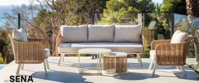 Sena 3 Seater Sofa Set with 2 Coffee tables