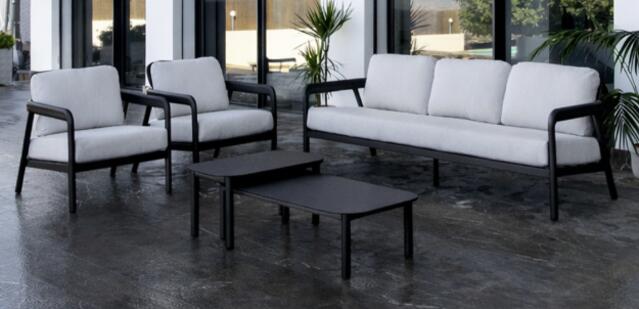 Majestic Balcarce Antracite Aluminium Sofa Set