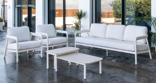 Balcarce Antracite Aluminium Sofa Set Balcarce Antracite Aluminium Sofa Set