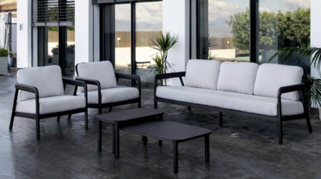 Balcarce White Aluminium Sofa Set