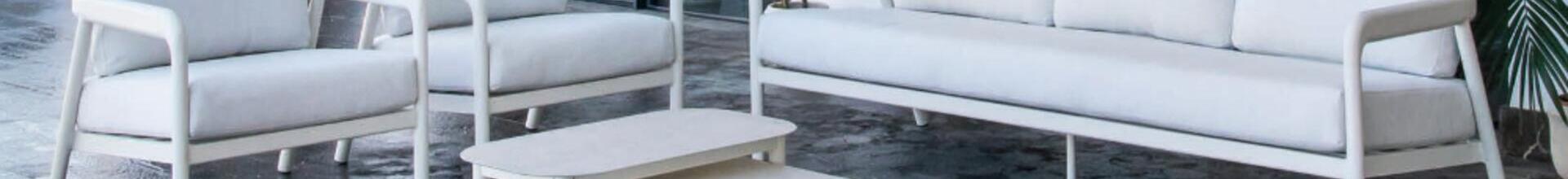 Balcarce White Aluminium Sofa Set