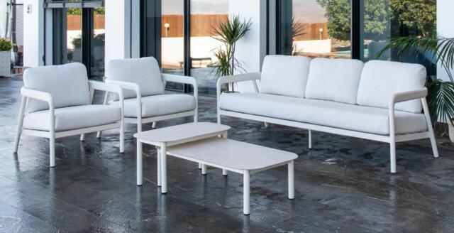 Majestic Balcarce White Aluminium Sofa Set Majestic Balcarce White Aluminium Sofa Set