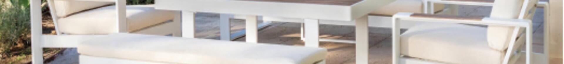 Kuba White 3 Seater Sofa Set 