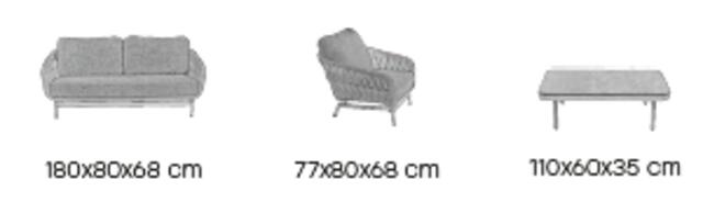 Iguazu White 2 Seater Sofa Set Iguazu White 2 Seater Sofa Set