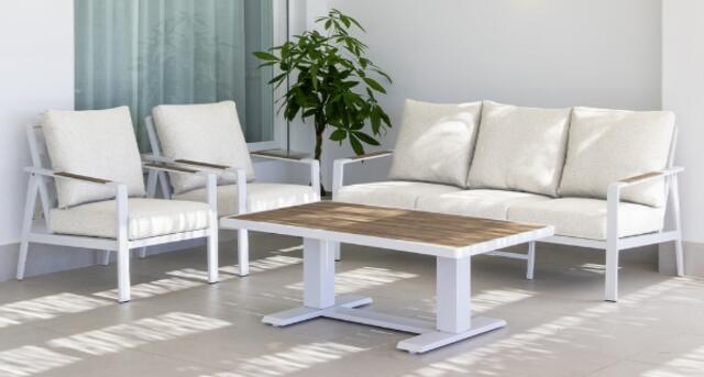 Sauce Antracite Sofa Set with Height Adjustable Table Sauce Antracite Sofa Set with Height Adjustable Table