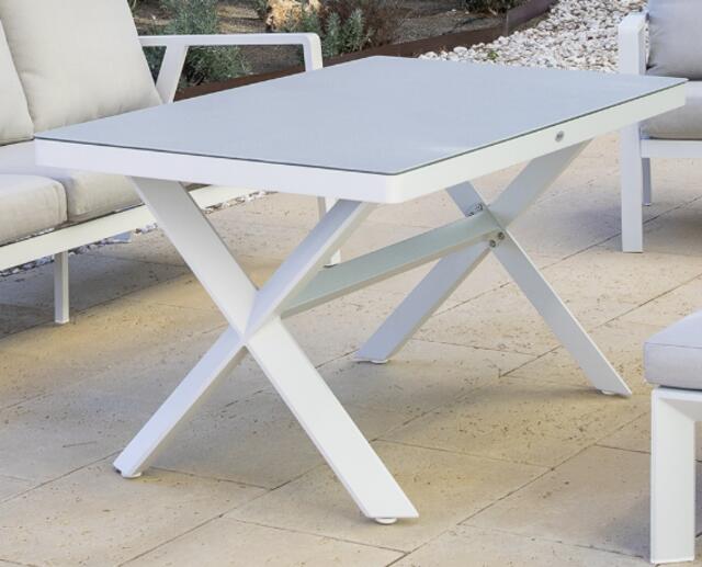 Dili White Aluminium Sofa Dining Set