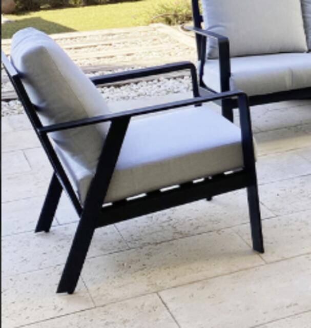 Dili Antracite Aluminium Sofa Dining Set