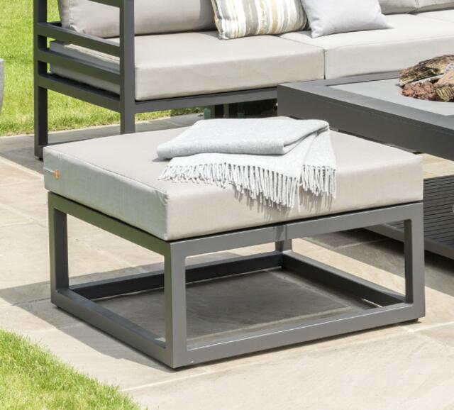 Francia White Aluminium Modular Corner Sofa Set