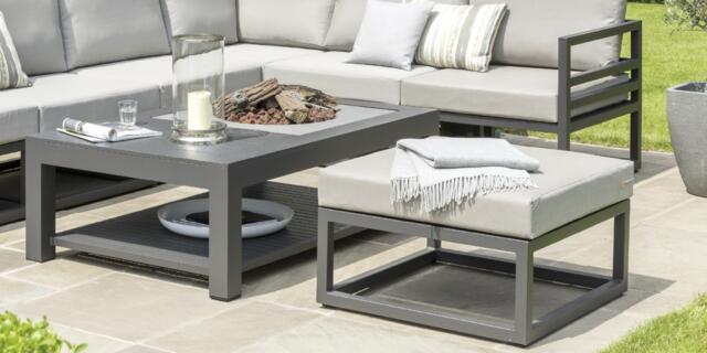 Francia White Aluminium Modular Corner Sofa Set