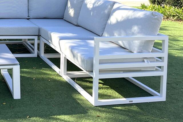 Francia Antracite Aluminium Modular Corner Sofa Set