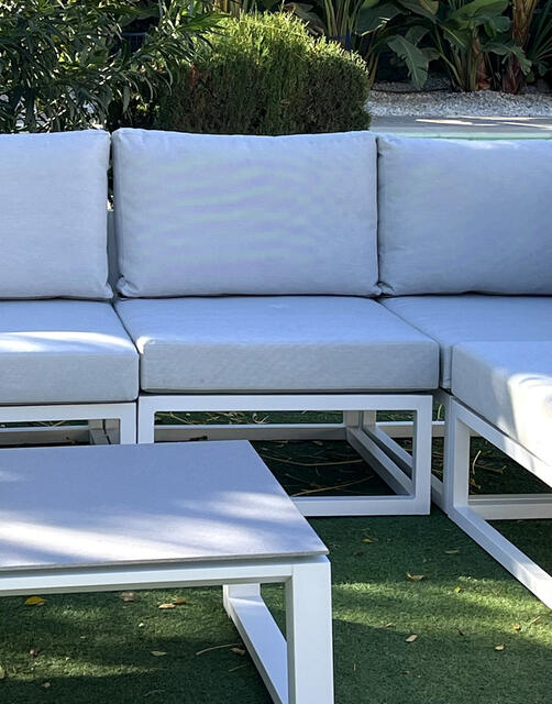 Francia Antracite Aluminium Modular Corner Sofa Set