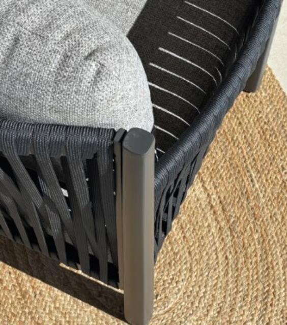 Danubio 3 Seater Aluminium Sofa Set Cream