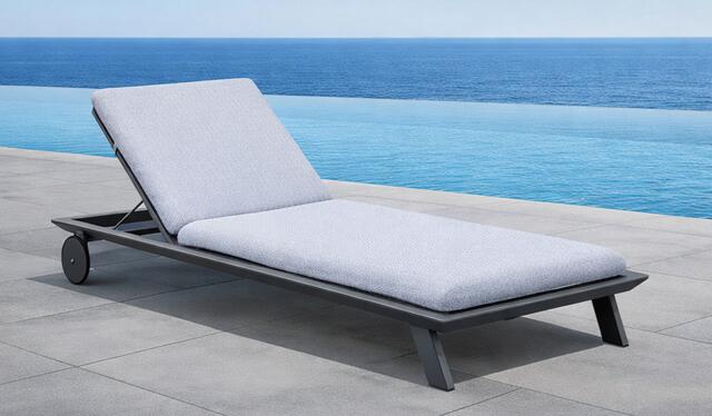 Angola Antracite Aluminium Sun Lounger
