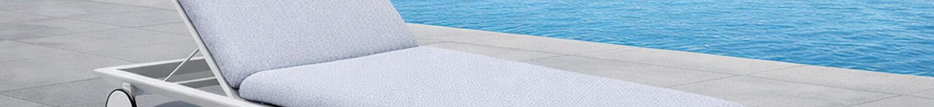 Angola White Aluminium Sun Lounger