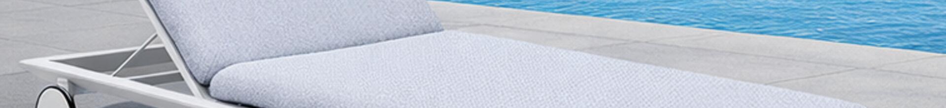 Angola White Aluminium Sun Lounger