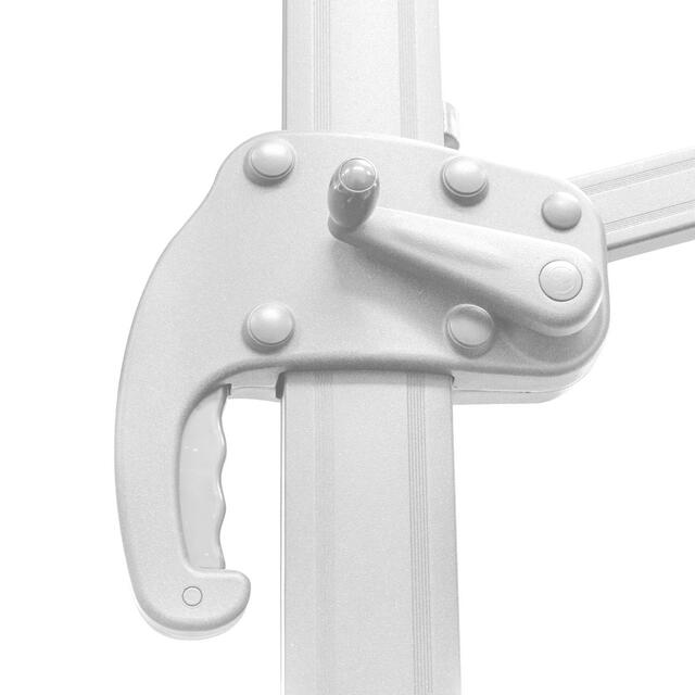 3 x 3m Square Cantilever Parasol White/White