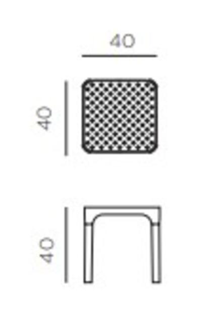 Net Side Table 40 White