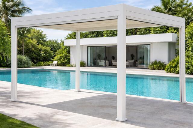 Majestic Andina 3 x 4m Bioclimatic Aluminium Pergola White