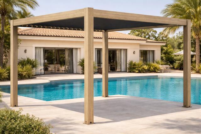 Andina 3 x 4m Bioclimatic Aluminium Pergola White