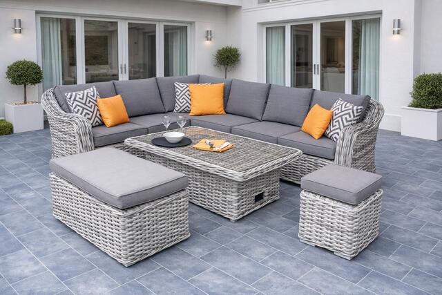 Jerez Pearl Grande Corner Dining Set