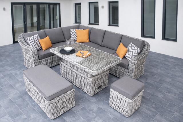 Jerez Pearl Grande Corner Dining Set