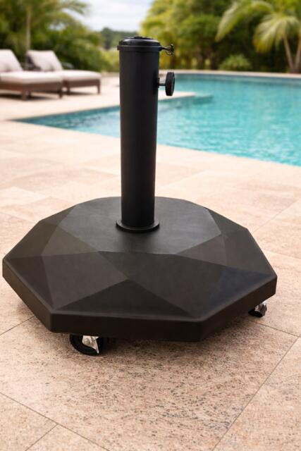 Majestic 25kg Bevelled Parasol Base with Wheels
