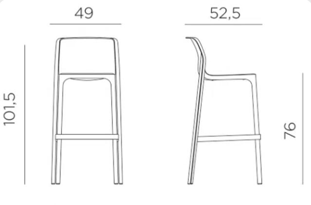 Cube 80 x 80 Bar Table & 4 Net Stool Set 