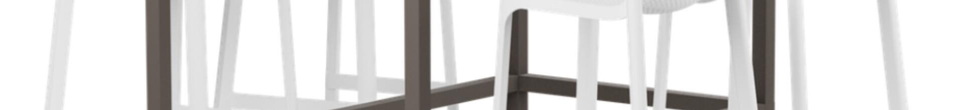 Cube 140 Bar Table & 4 Net Stool Set 