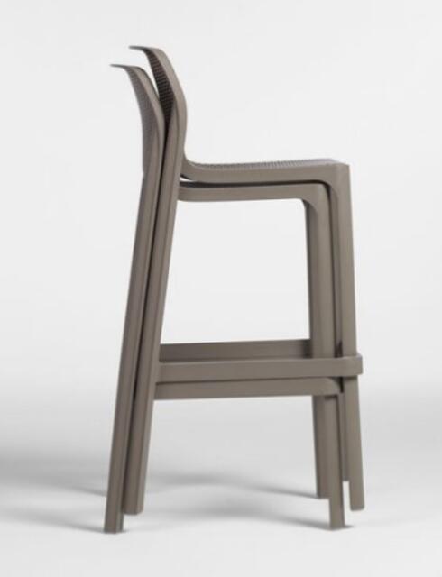 Cube 70 x 70 Bar Table & 4 Net Stool Set 