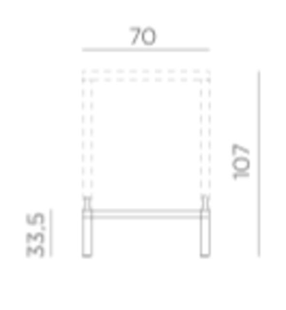 Cube 70 x 70 Bar Table & 4 Net Stool Set 