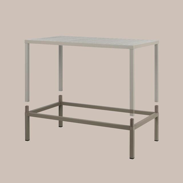 Cube 120 Bar Table & 4 Net Stools Set 