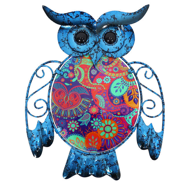 Decorative Owl Wall Art Blue / Red Decorative Owl Wall Art Blue / Red