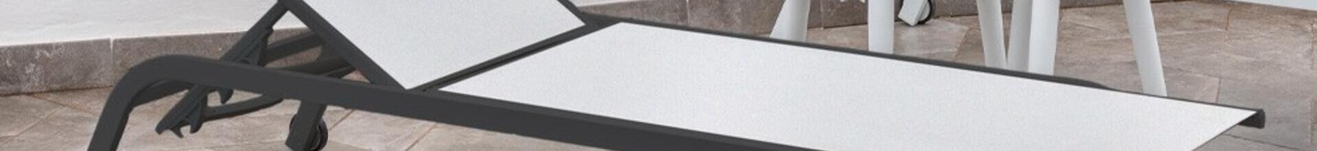 Paros Aluminium Sun Lounger Antracite / Grey