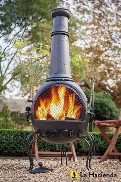 La Hacienda Leto Steel Fireplace Garden Heater 2021 Model for sale online 