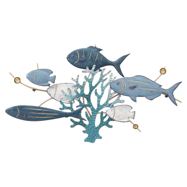 Signes Grimalt School of Fish in coral - Blue & White