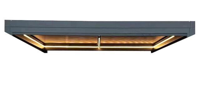 Andina 3 x 3m Bioclimatic Aluminium Pergola Imitation Wood Andina 3 x 3m Bioclimatic Aluminium Pergola Imitation Wood